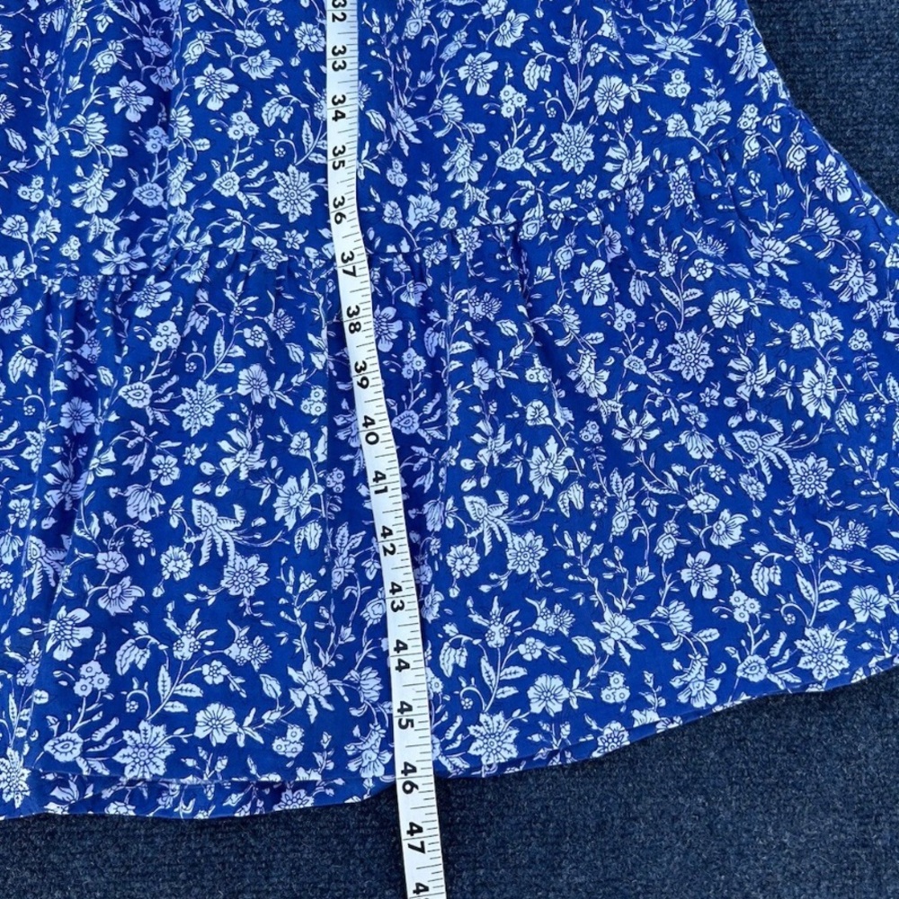 Pink City Prints Georgie Midi Dress in Indigo Lolita Pockets Size Medium - Picture 14 of 16